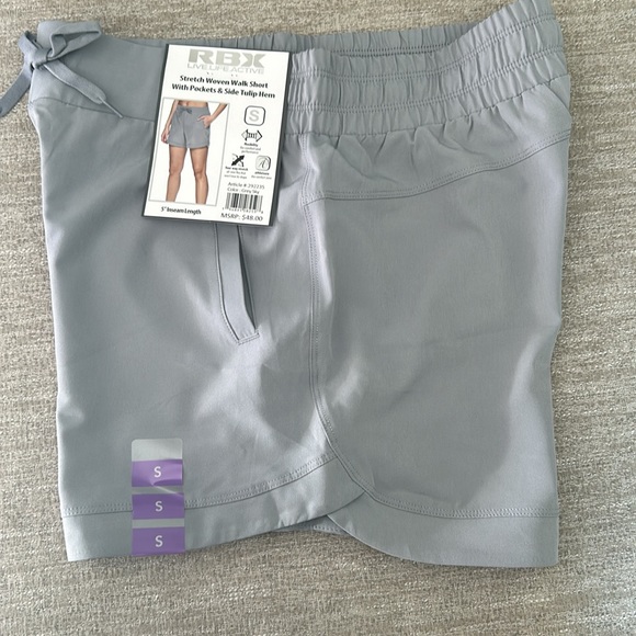 RBX Gray Woven Walk Shorts Size Small. NWT. - Picture 6 of 8